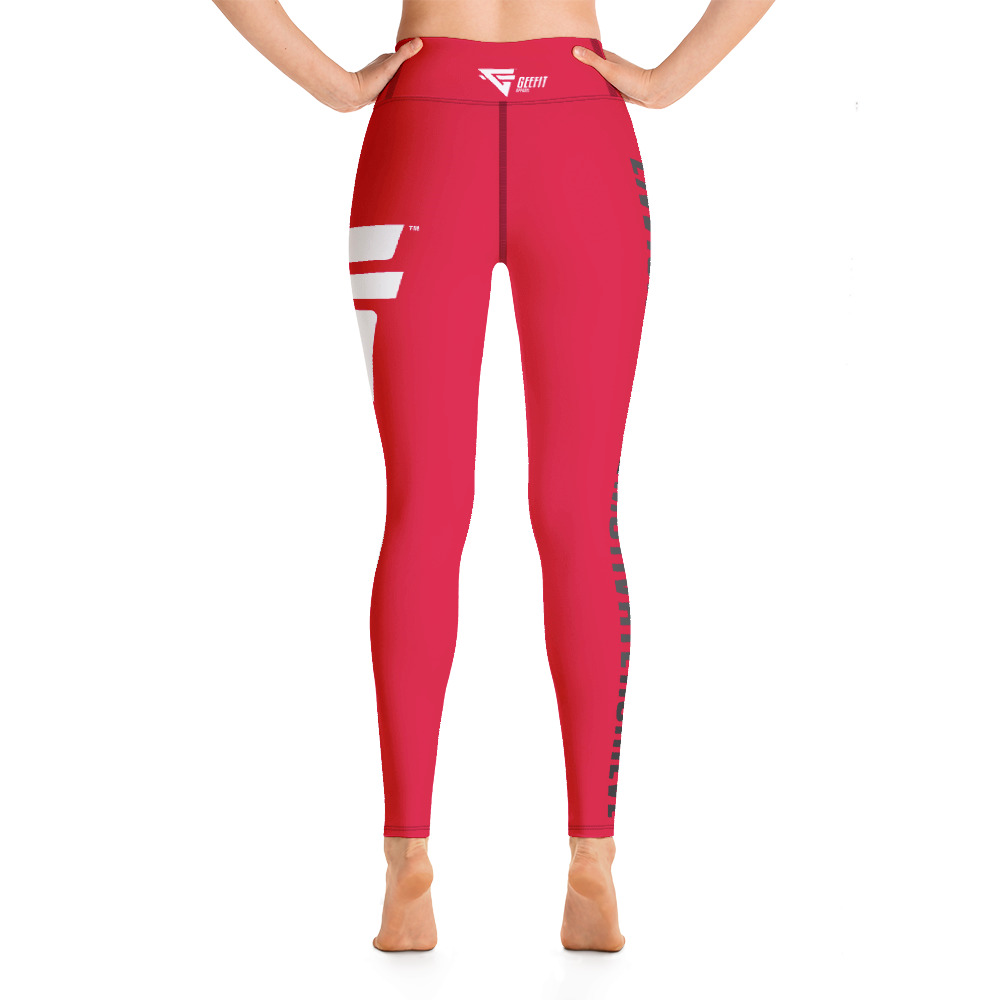 GeeFit Yoga Leggings- Red - Image 4